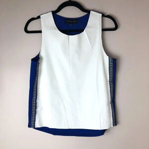 English Rose | White Faux Leather Tank